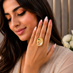 Celestial Peacock Ring