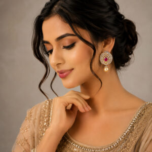 Rajkumari Rosette Earrings