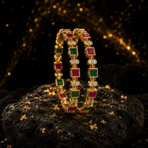 Manik Panna Bangles 2 Pairs Set