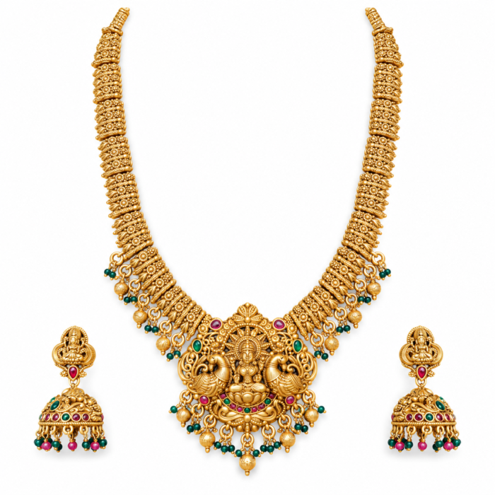 Antique Gold Temple Jewellery Set Antique Gold Temple Jewellery Set