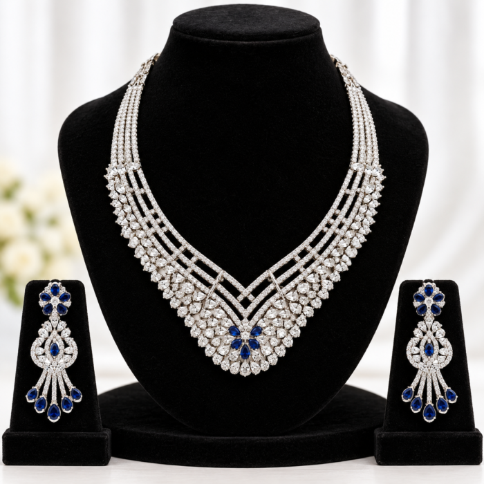 Diamond and Sapphire Jewellery Set Diamond and Sapphire Jewellery Set
