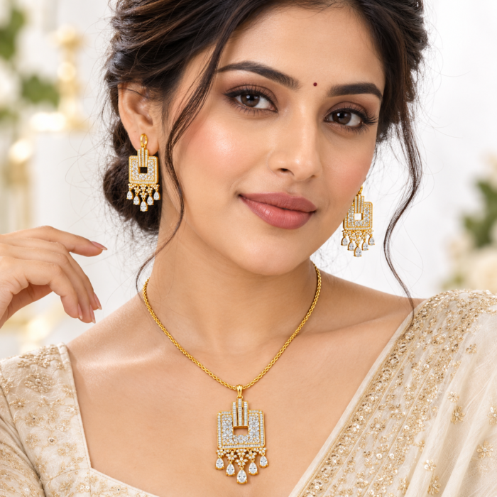 Elegant Gold Jewelry Portrait Elegant Gold Jewelry Portrait
