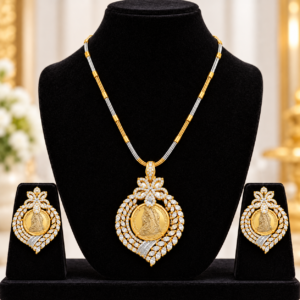 Elegant Gold and Silver Bridal Jewelry Set
