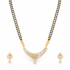 Gold and Black Mangalsutra Jewellery Set