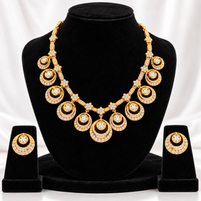 Luxury Gold and Diamond Necklace Set Luxury Gold and Diamond Necklace Set