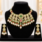 Ornate Emerald Kundan Choker Set