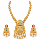 Ornate Gold Necklace and Earrings Set
