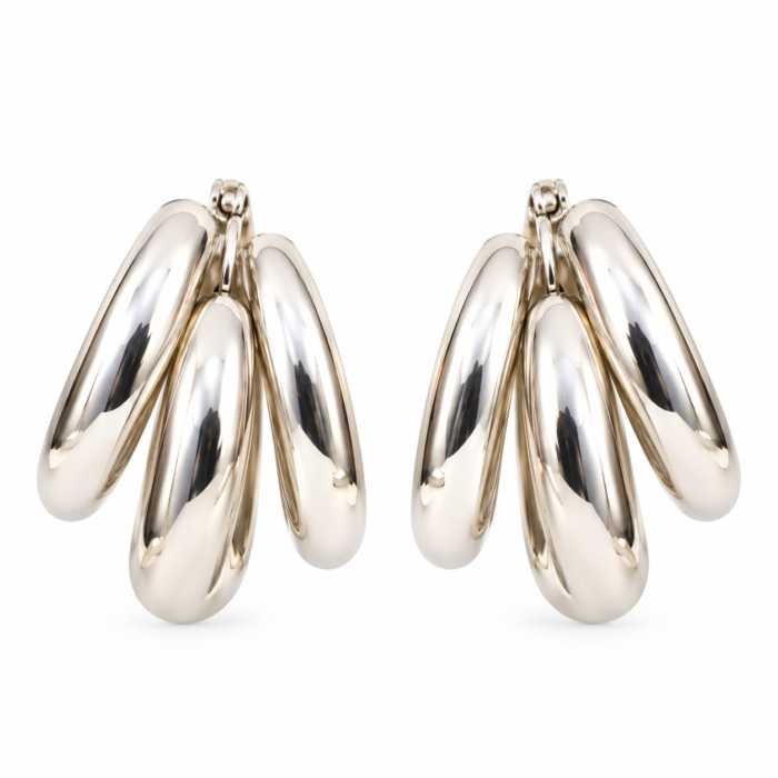 Polished Triple Hoop Earrings Polished Triple Hoop Earrings