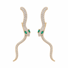 Symmetrical Pavé Snake Earrings