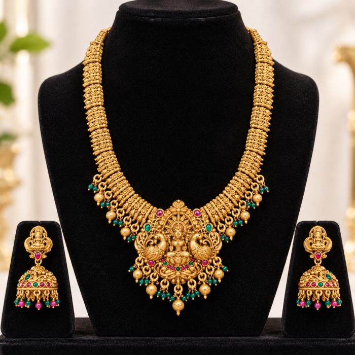 Traditional Gold Temple Jewellery Set Traditional Gold Temple Jewellery Set